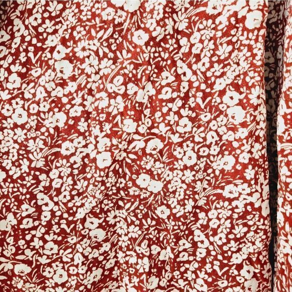 Treasure and Bond Short Sleeve Tie Neck Floral Blouse - Picture 3 of 6